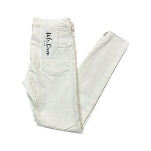 Mila Owen Denim Straight Leg Cut Off Jeans